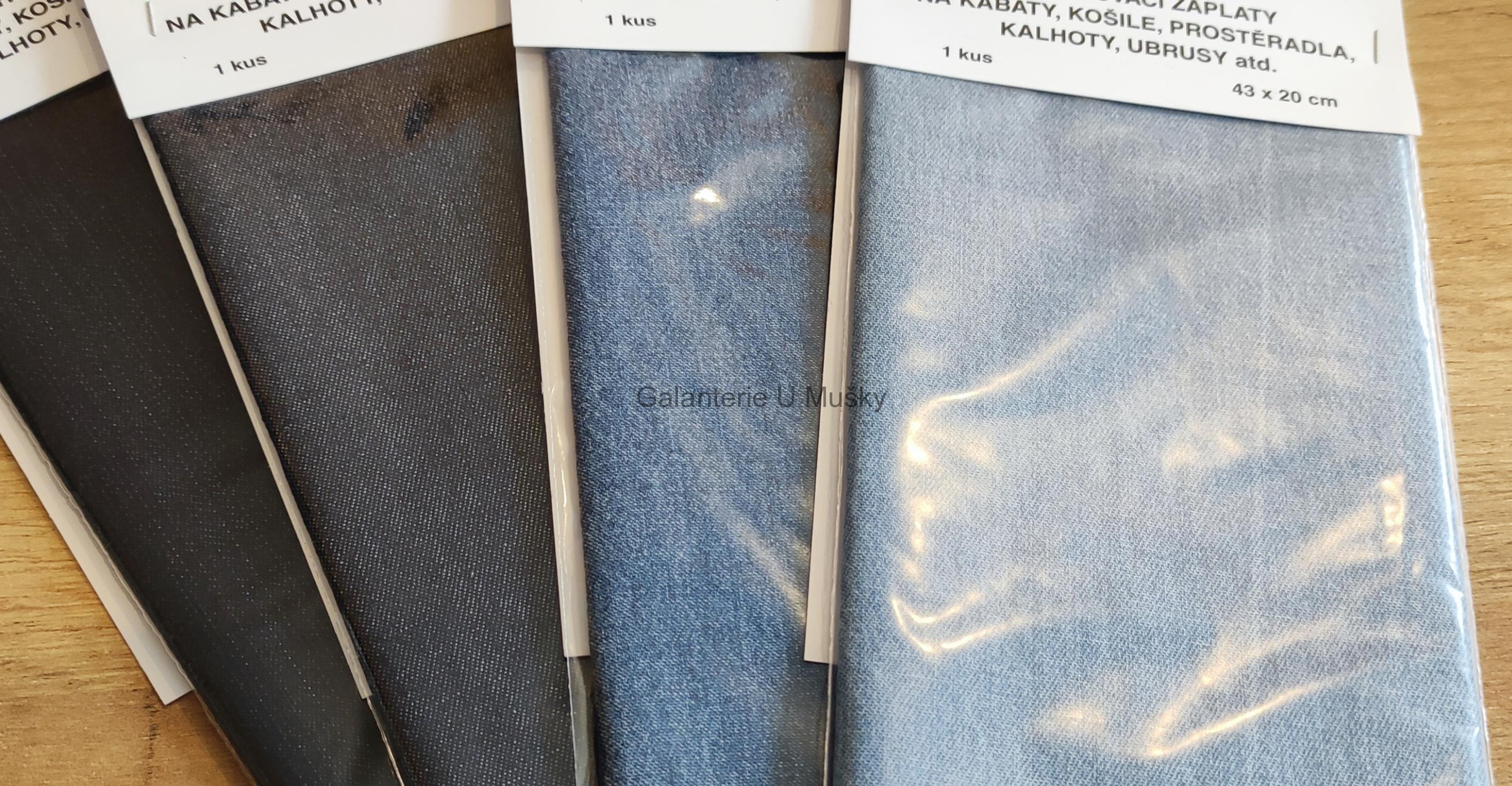 Záplaty zažehl. JEANS 43x20 cm - 562 - světle modrá