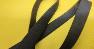 Pruženka plochá 15 mm černá - Oekotex standard 100