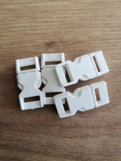 Spona plastová 10 mm trojzubec - bílá