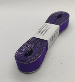 Stuha taftová 15 mm s rexorem - 515 - fialová+zlato - 10m