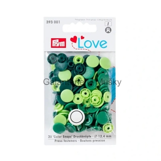 patentky "Color snaps" PRYM LOVE - 001 - kulaté zelený mix