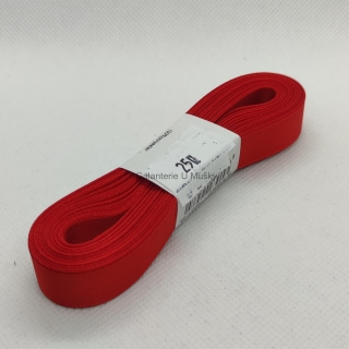 Stuha taftová 15 mm - 643 - červená - 10m