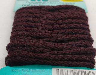 Šňůra oděvní PES 4 mm - karta 5 m - 48-7929 - temně hnědá