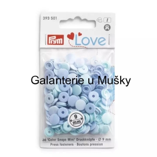 Patentky MINI "Color snaps" PRYM LOVE - 501 - světle modrý mix