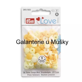 Patentky MINI "Color snaps" PRYM LOVE - 503 - žlutý mix